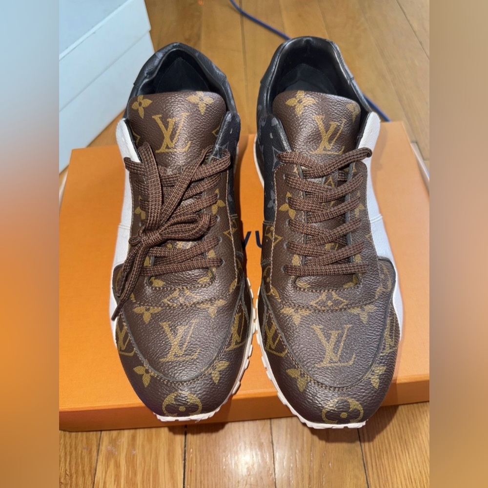 Louis Vuitton Brown Monogram Sneakers with Classic Design